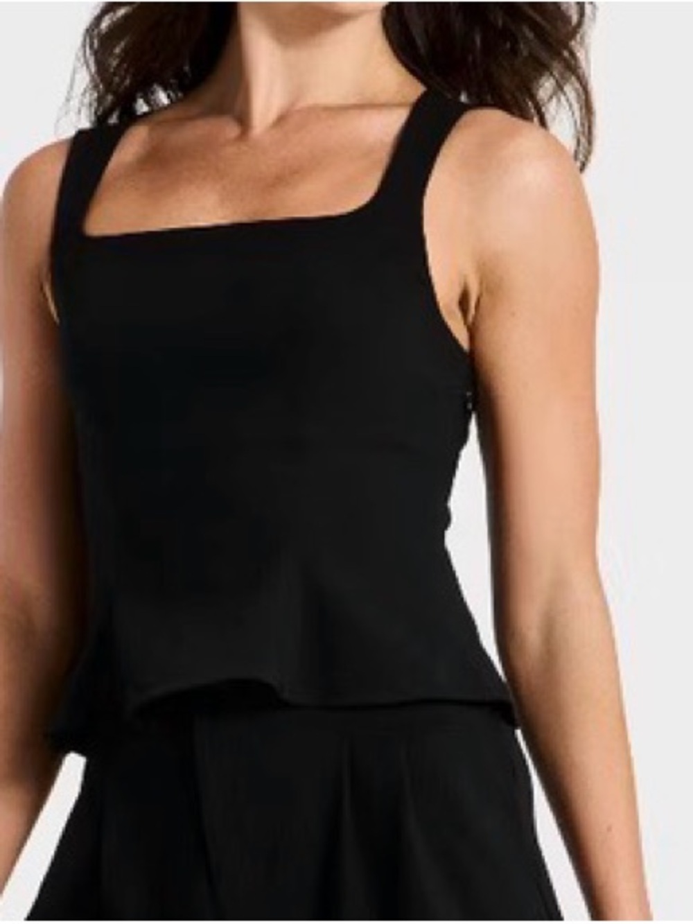 A NEW DAY Black Layering Peplum Tank Top Womens XL